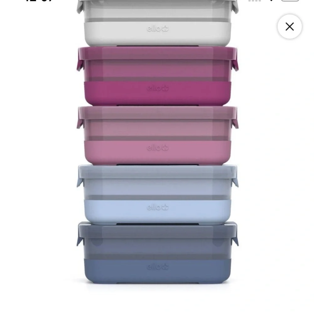 NIB Ello Food Storage Container Set 10 piece set.